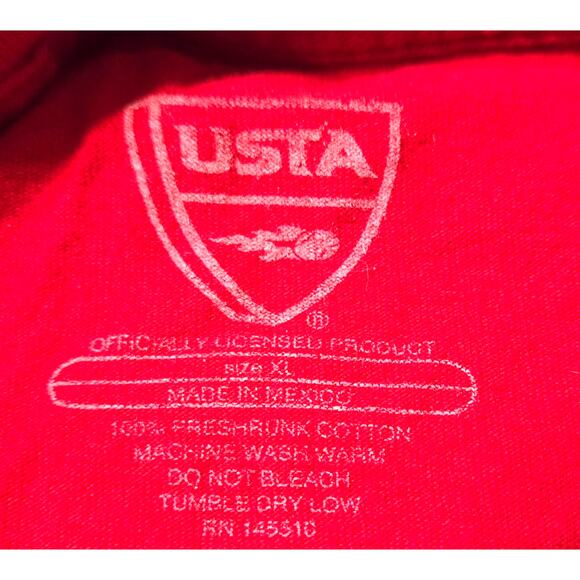 Usta Sz XL Red Us Open Nyc 2016 T-Shirt - Picture 2 of 6